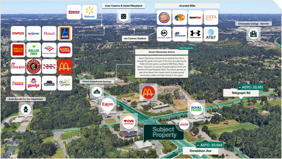 7810 Clark Station Rd, Severn, MD for sale - Aerial - Image 2 of 3