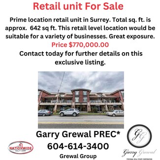 More details for 14885 60 Av, Surrey, BC - Retail for Sale