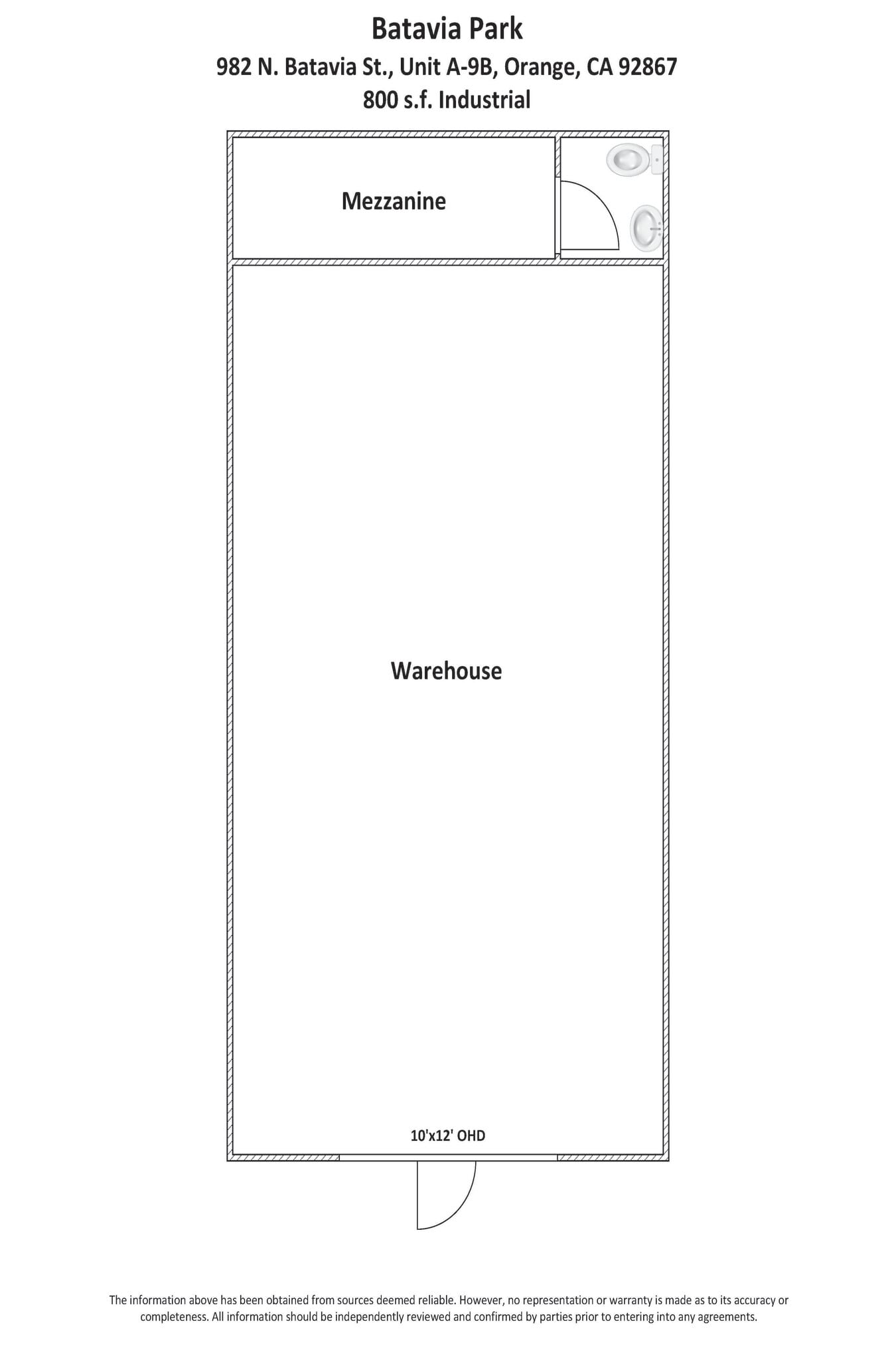 982 N Batavia St, Orange, CA for lease Floor Plan- Image 1 of 3