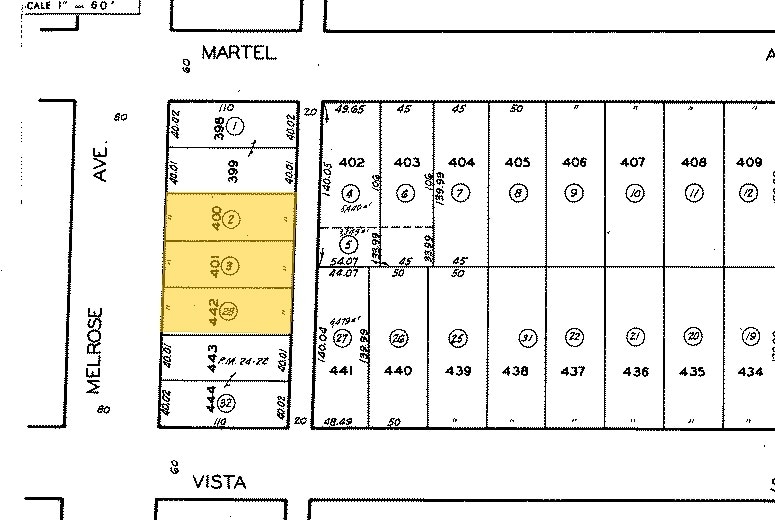 7410-7422 Melrose Ave, Los Angeles, CA for lease - Plat Map - Image 2 of 2