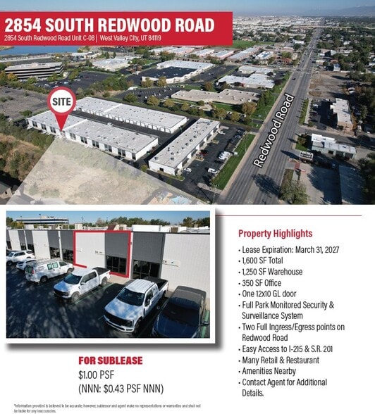 2854 S Redwood Rd, Salt Lake City, UT for lease - Building Photo - Image 1 of 10