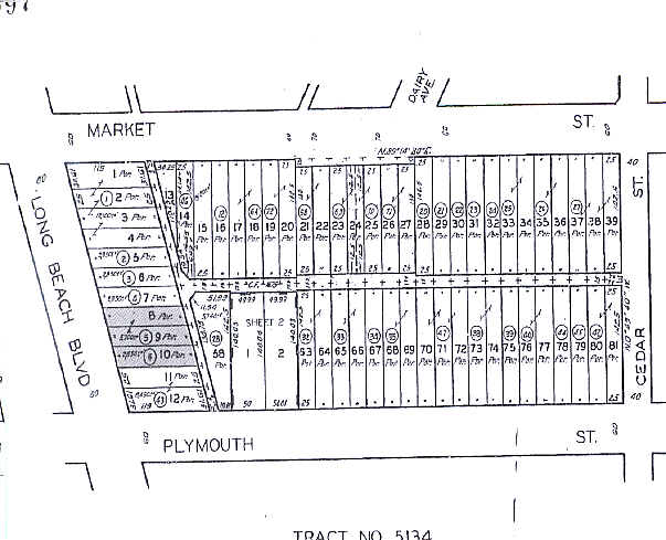 5358-5366 Long Beach Blvd, Long Beach, CA for lease - Plat Map - Image 2 of 5