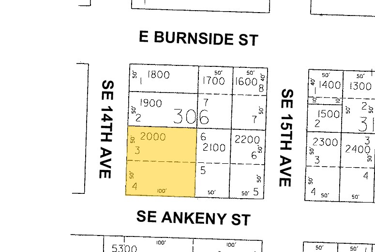 1415-1421 SE Ankeny St, Portland, OR à louer - Plan cadastral - Image 3 de 4