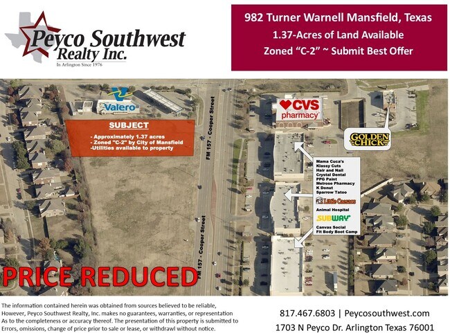 More details for 982 Turner Warnell Rd, Mansfield, TX - Land for Sale