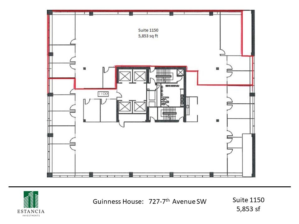 727 7th Ave SW, Calgary, AB for lease Floor Plan- Image 1 of 1