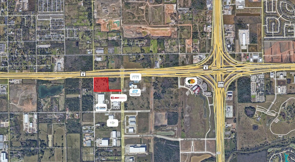 Beltway 8 & Hooper Rd, Pearland, TX for sale - Aerial - Image 2 of 3