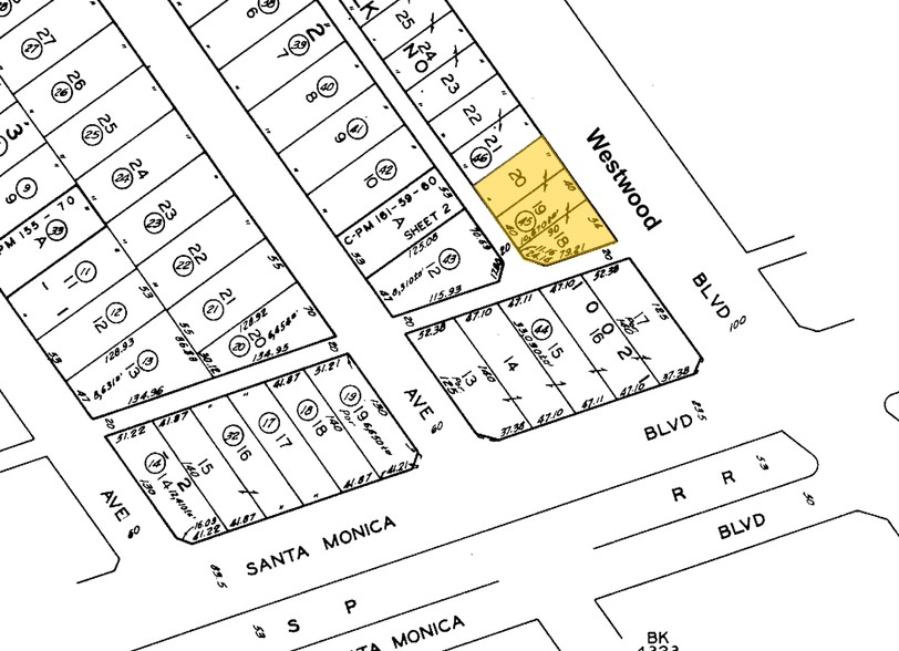 1777 Westwood Blvd, Los Angeles, CA for lease - Plat Map - Image 2 of 6