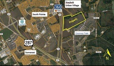 SEQ SH-360, Midlothian, TX - Aérien  Vue de la carte