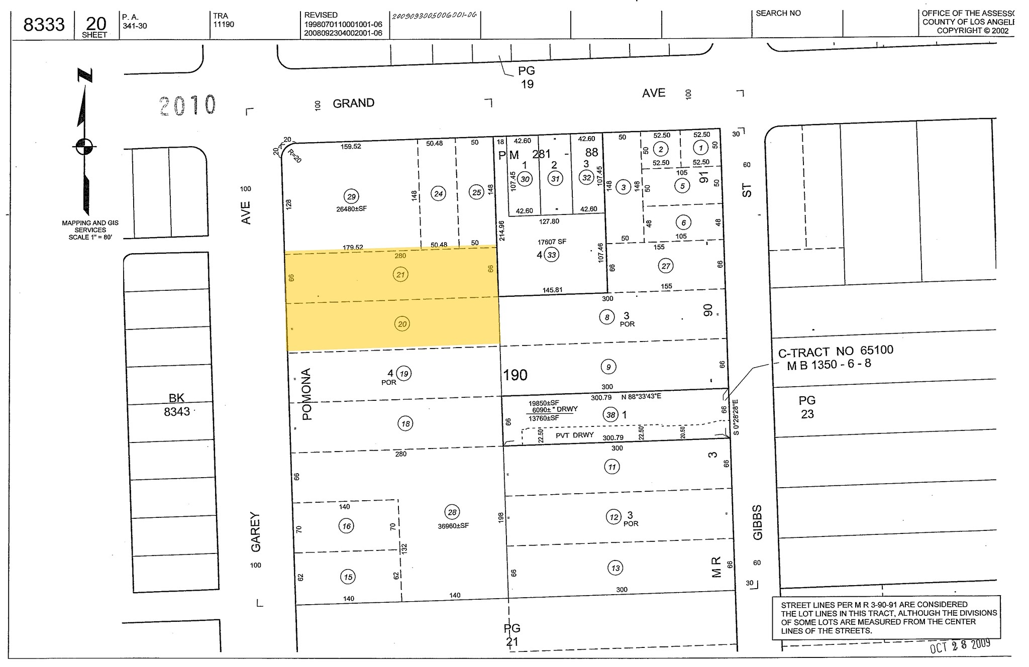 1338 S Garey Ave, Pomona, CA à vendre Plan cadastral- Image 1 de 1