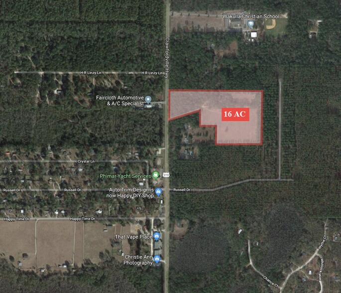 1475 Crawfordville Hwy, Crawfordville, FL à vendre - Aérien - Image 1 de 2