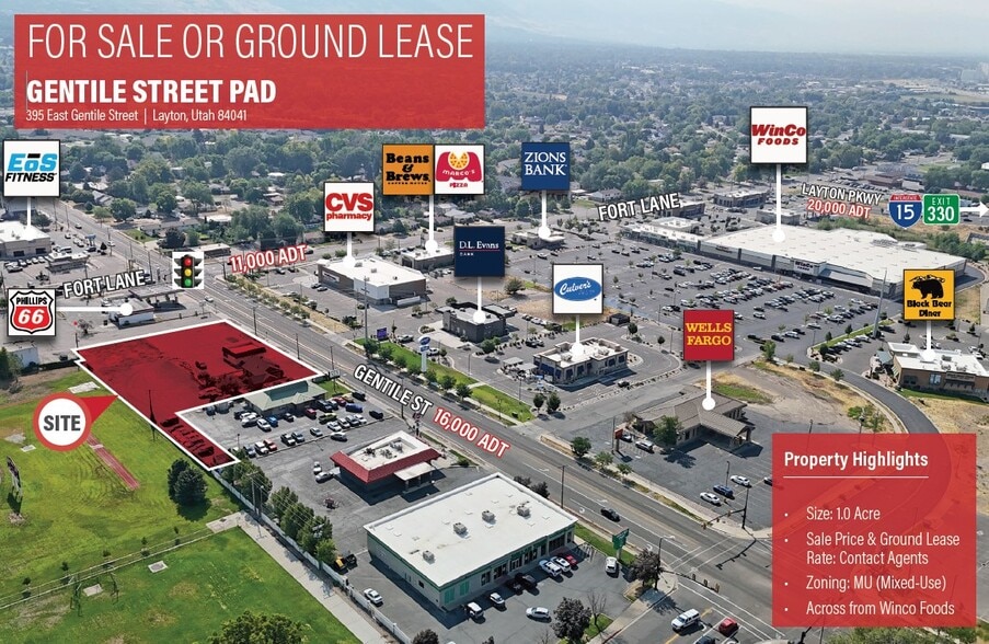 377 E Gentile St, Layton, UT for lease - Aerial - Image 1 of 1