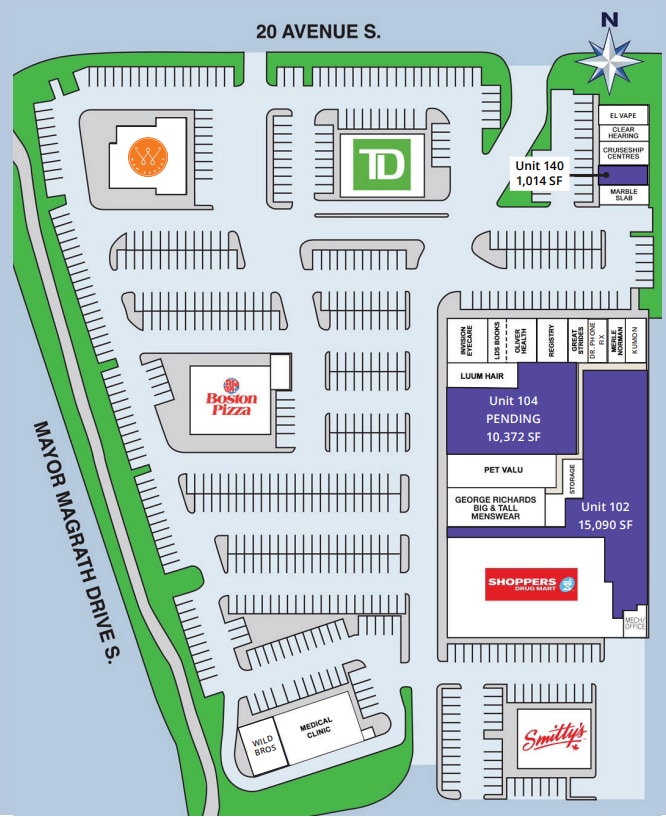 2045 Mayor Magrath Dr S, Lethbridge, AB à louer Plan de site- Image 1 de 1