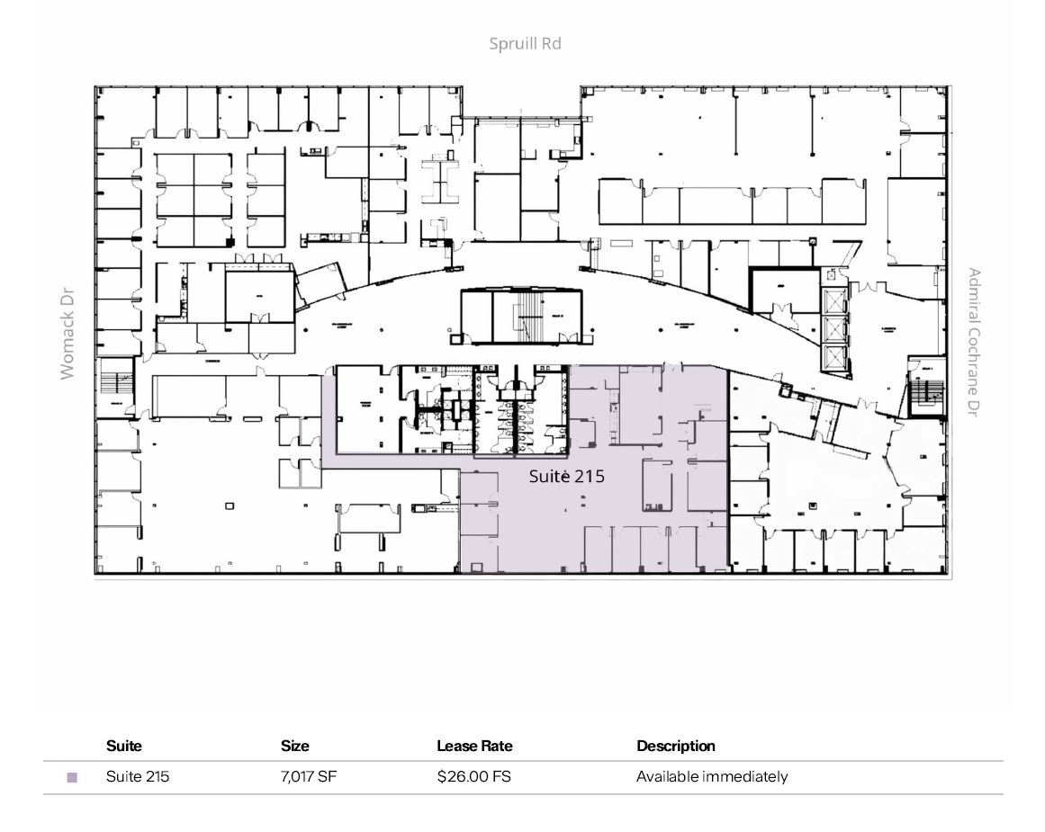185 Admiral Cochrane Dr, Annapolis, MD à louer Plan d’étage- Image 1 de 1