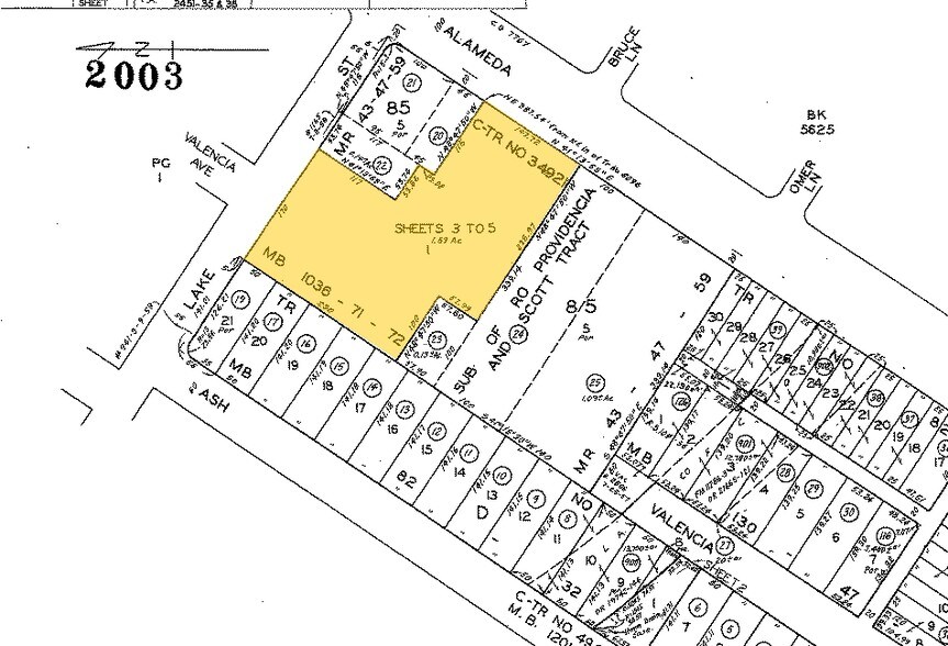 217 W Alameda Ave, Los Angeles, CA à louer - Plan cadastral - Image 3 de 4