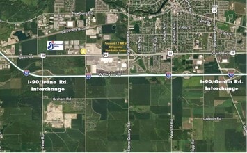 NWC of Chrysler Dr and Town Hall Rd, Belvidere, IL - Aerial  map view