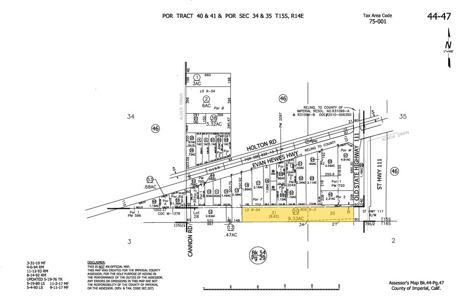 1963 US Highway 111, El Centro, CA à vendre - Plan cadastral - Image 2 de 5