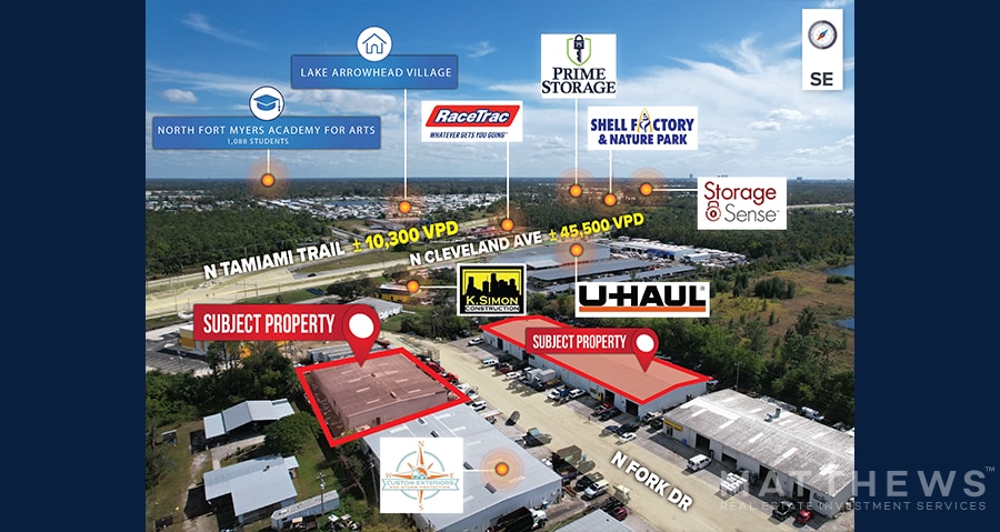 8911-8919 N Fork Dr, North Fort Myers, FL for lease - Aerial - Image 2 of 4