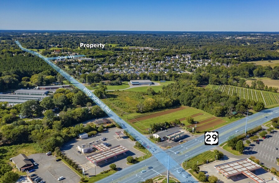 8 Acres Pitts School Rd, Concord, NC for sale - Aerial - Image 3 of 3