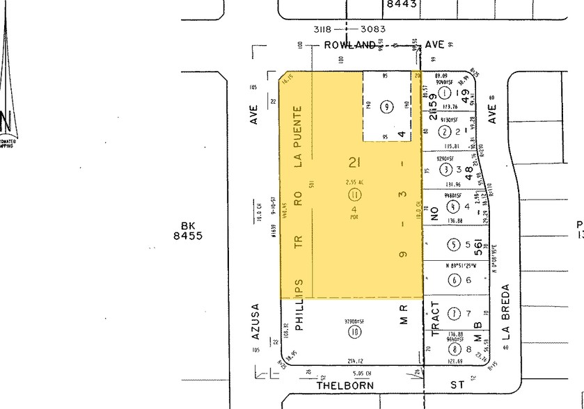 400-450 N Azusa Ave, West Covina, CA for lease - Plat Map - Image 2 of 4