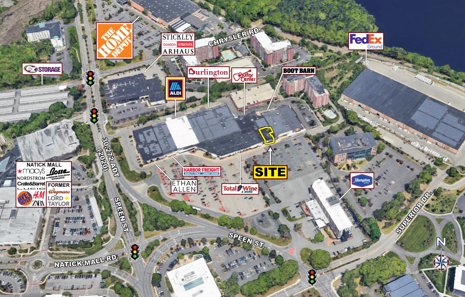 321 Speen St, Natick, MA for lease Aerial- Image 1 of 4