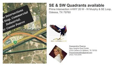 Prime Intersection I-HWY 20, W Murphy SE Loop 3, Odessa, TX - AÉRIEN Vue de la carte