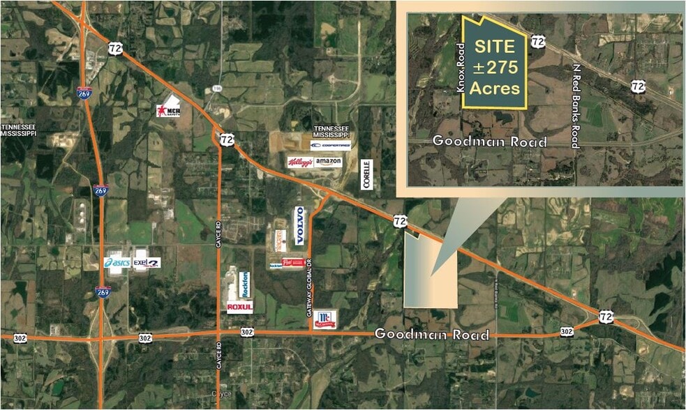 US 72 Hwy, Byhalia, MS à vendre - Aérien - Image 1 de 1
