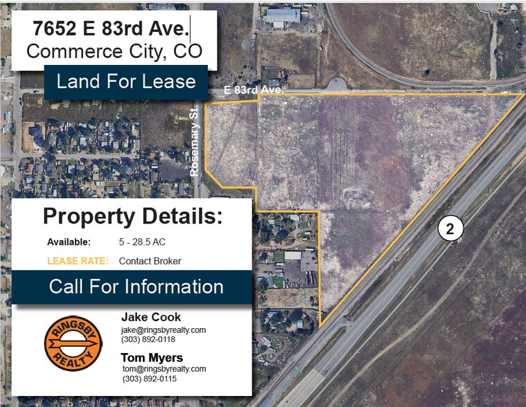 E 7652 E 83rd Ave - LAND, Commerce City, CO for lease - Primary Photo - Image 1 of 1