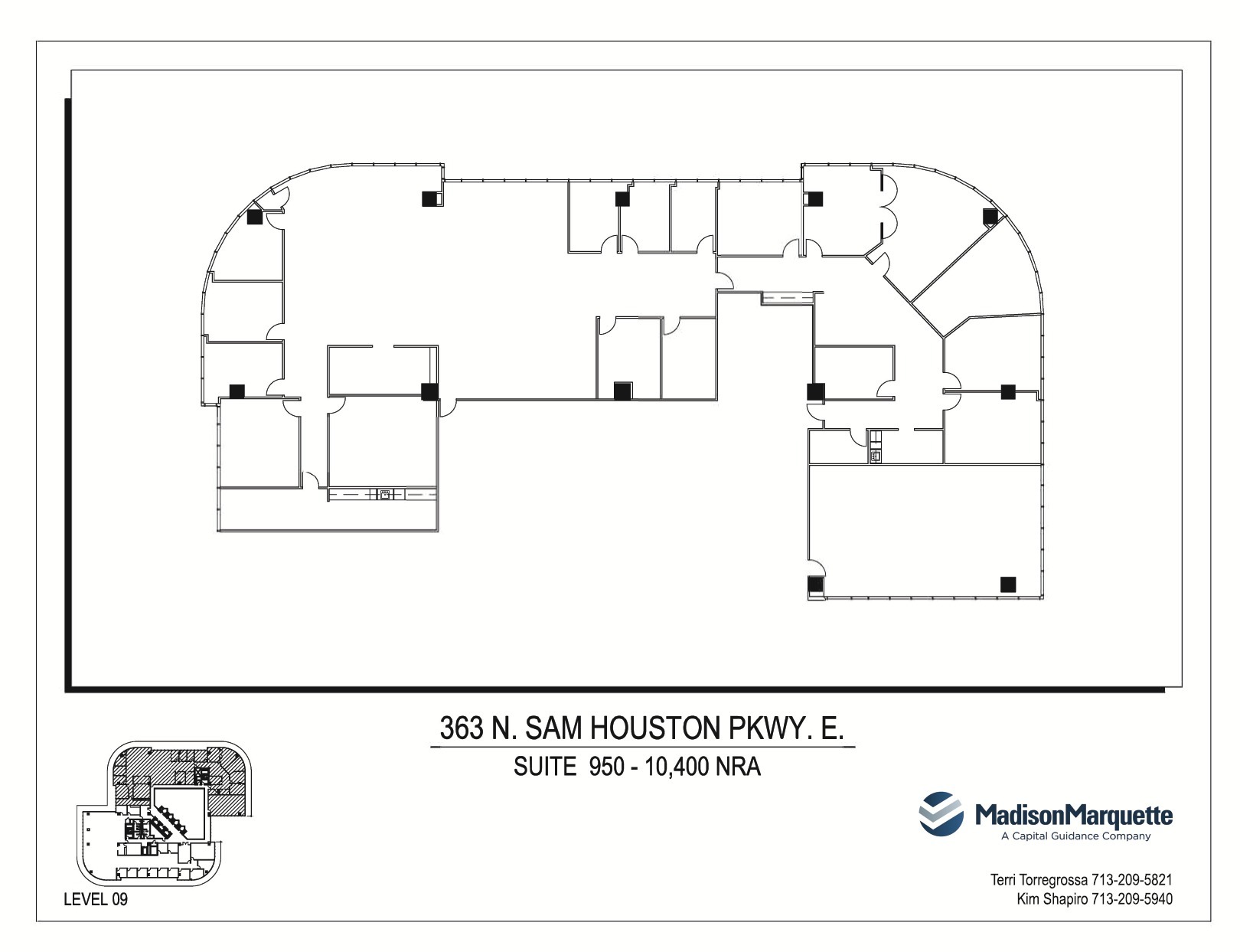 363 N Sam Houston Pky E, Houston, TX à louer Plan d’étage- Image 1 de 1