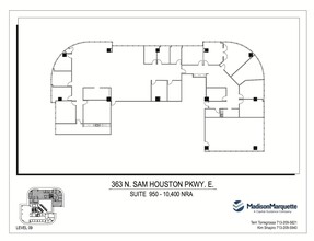 363 N Sam Houston Pky E, Houston, TX à louer Plan d’étage- Image 1 de 1