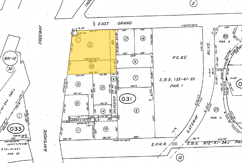 100-110 E Grand Ave, South San Francisco, CA à louer - Plan cadastral - Image 2 de 3