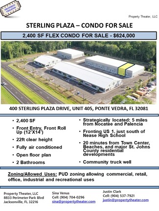 Plus de détails pour 400 Sterling Plaza Dr, Ponte Vedra, FL - Industriel à vendre