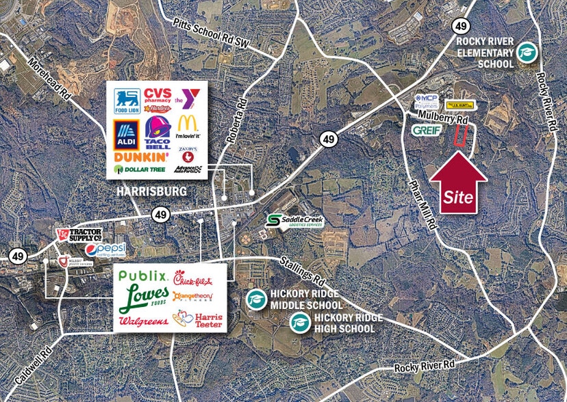 Mulberry Rd, Concord, NC for sale - Aerial - Image 1 of 2