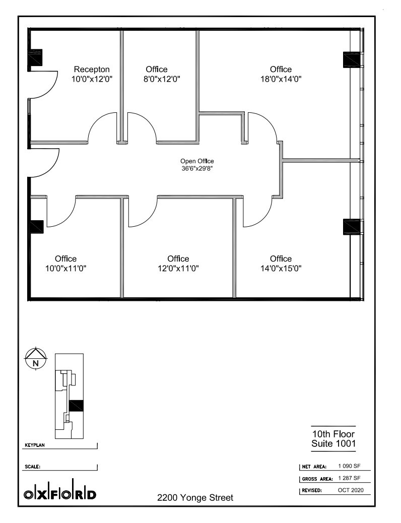 2200 Yonge St, Toronto, ON à louer Plan d’étage- Image 1 de 1