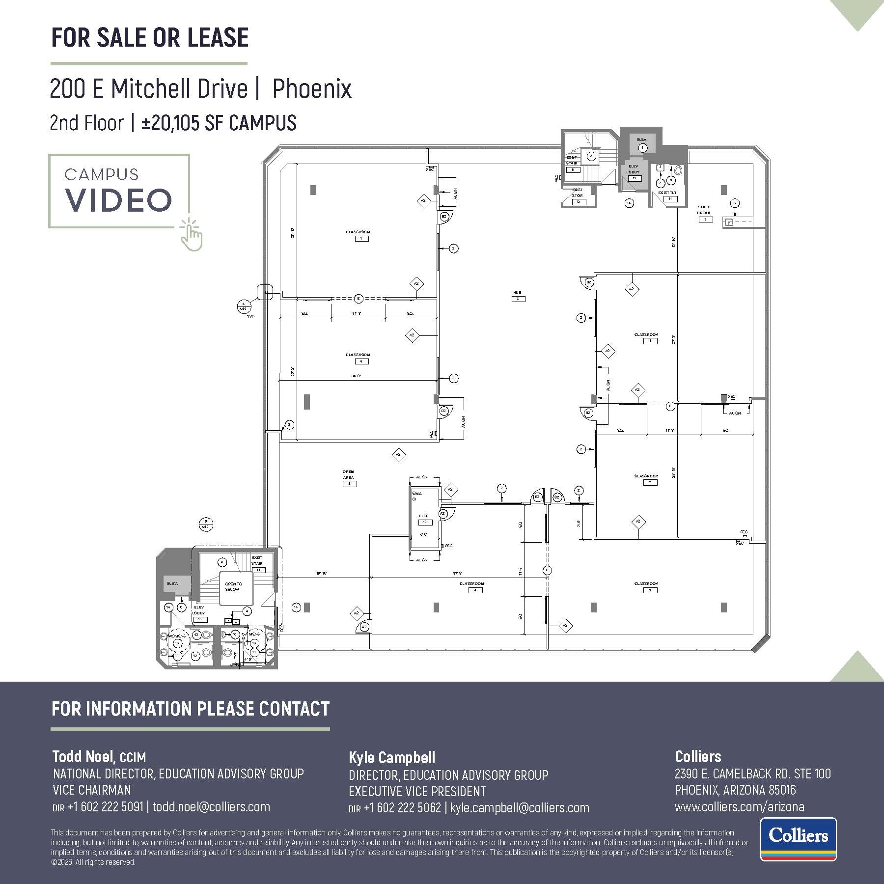 200 E Mitchell Dr, Phoenix, AZ à vendre Plan d’étage- Image 1 de 2