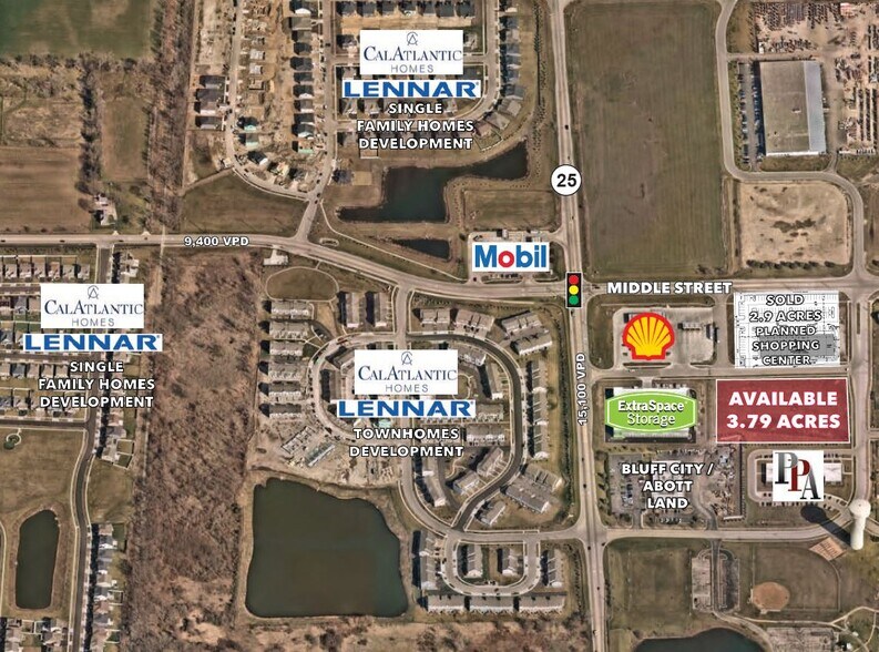 SEC E Middle St, Bartlett, IL for sale - Aerial - Image 1 of 1