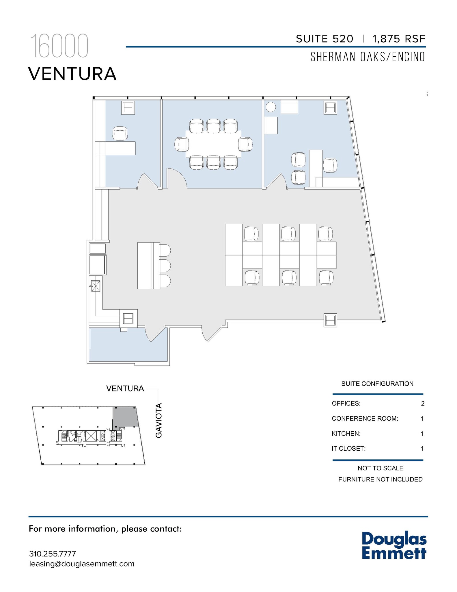 16000 Ventura Blvd, Encino, CA à louer Plan d  tage- Image 1 de 1