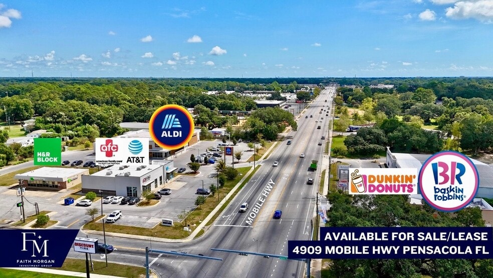 4909 Mobile Hwy, Pensacola, FL à vendre - Photo du bâtiment - Image 1 de 5