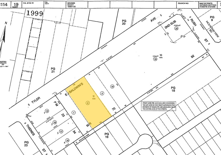 1838-1848 Tyler Ave, South El Monte, CA for sale - Plat Map - Image 1 of 1