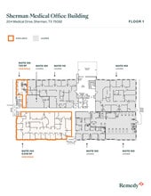 204 Medical Dr, Sherman, TX for lease Floor Plan- Image 1 of 2