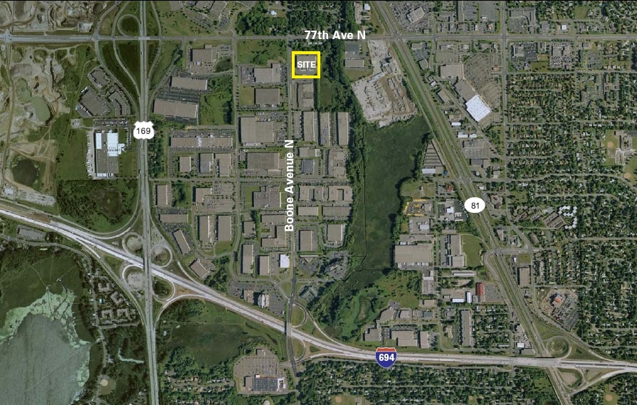 7624 Boone Ave N, Brooklyn Park, MN for lease - Aerial - Image 3 of 4