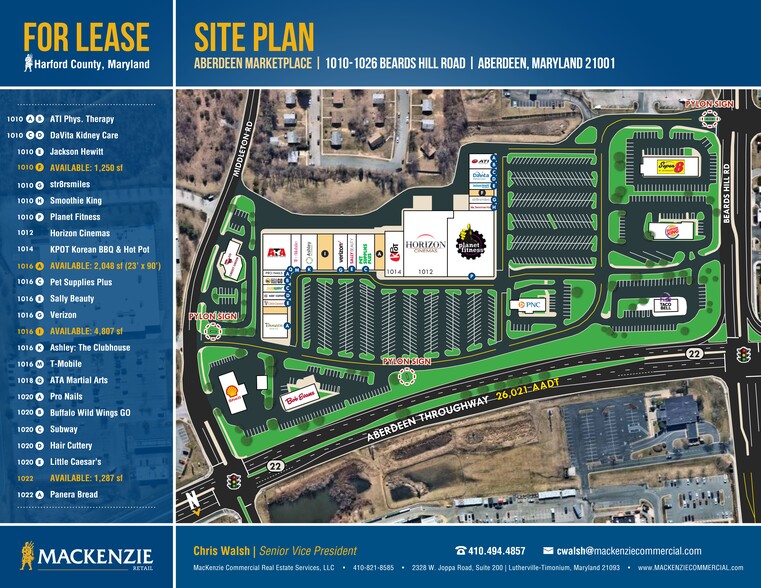 1008-1022 Beards Hill Rd, Aberdeen, MD for lease - Site Plan - Image 1 of 7