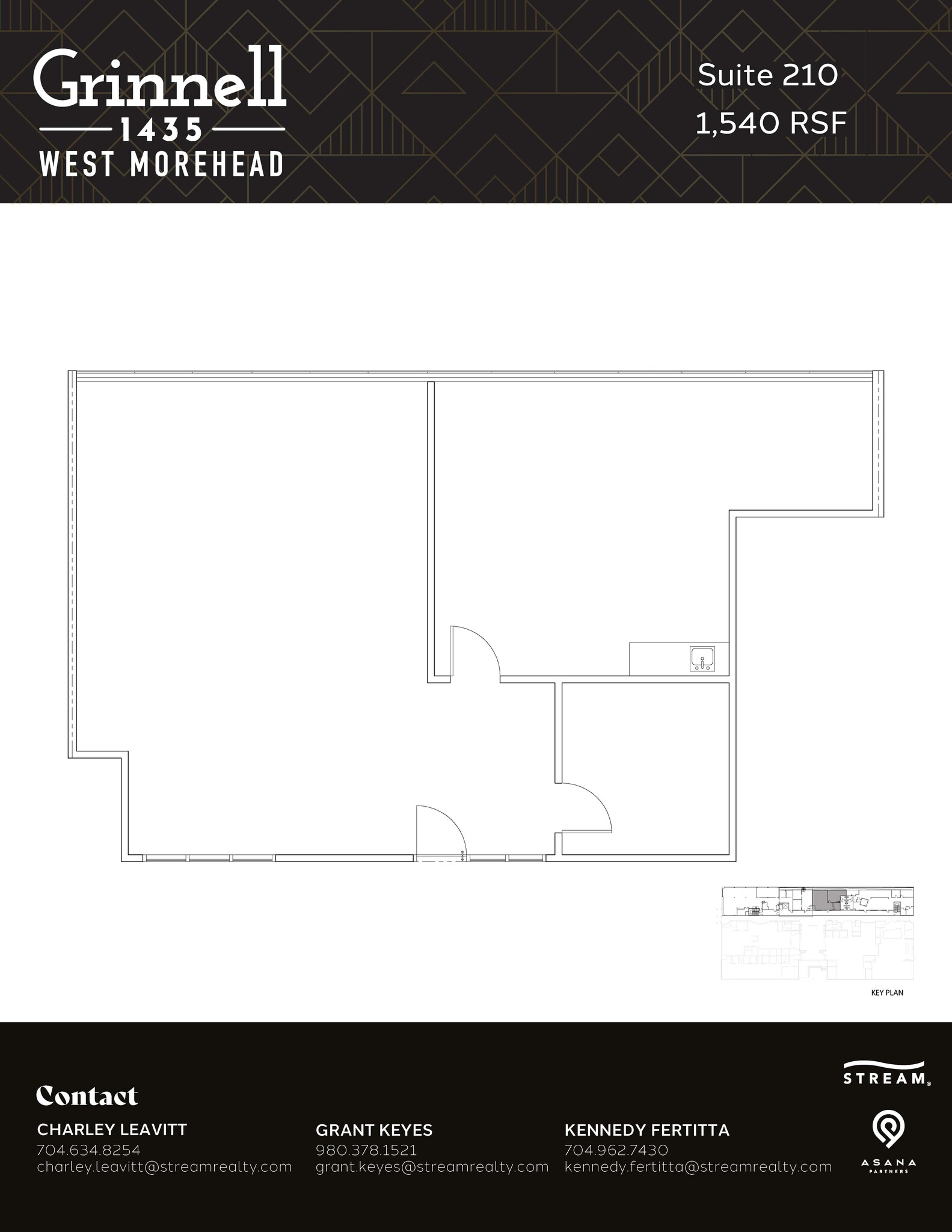 1435 W Morehead St, Charlotte, NC for lease Floor Plan- Image 1 of 1