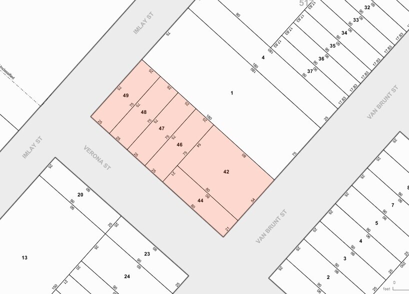 270-272-274 Van Brunt St, Brooklyn, NY à louer - Plan cadastral - Image 2 de 5