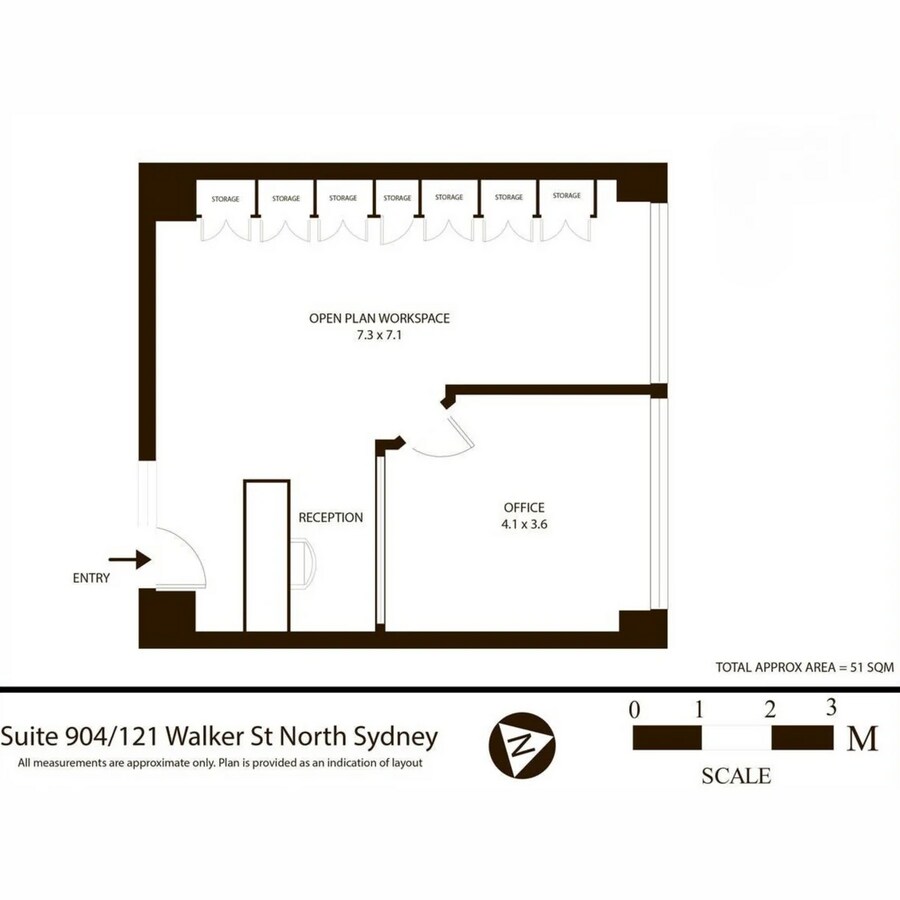 121 Walker St, North Sydney, NSW 2060 - Unit 904 -  - Floor Plan - Image 1 of 6