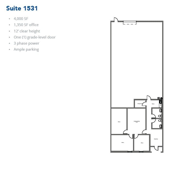 1509-1521 Central Park Dr, Hurst, TX à louer Plan d’étage- Image 1 de 1