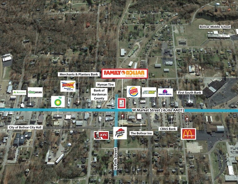 605 W Market St, Bolivar, TN à vendre - Photo du bâtiment - Image 3 de 11