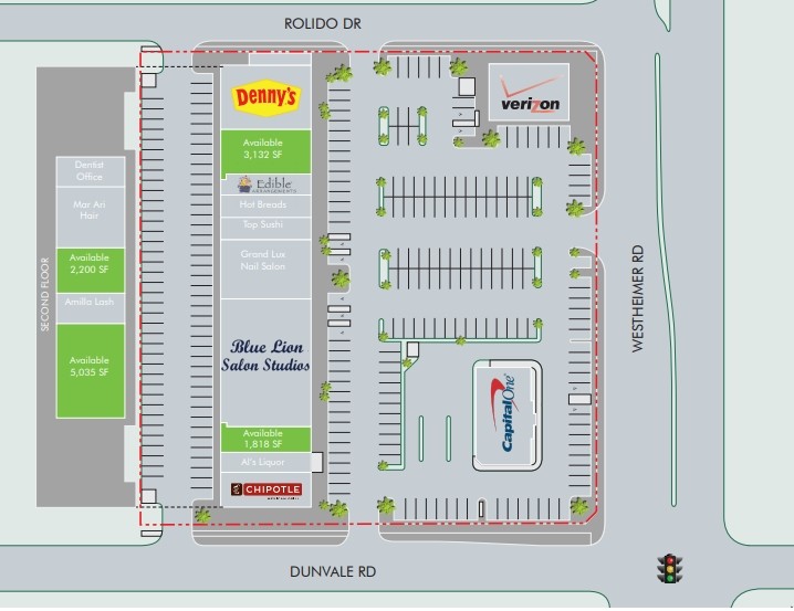 8401 Westheimer, Houston, TX à louer Plan de site- Image 1 de 1