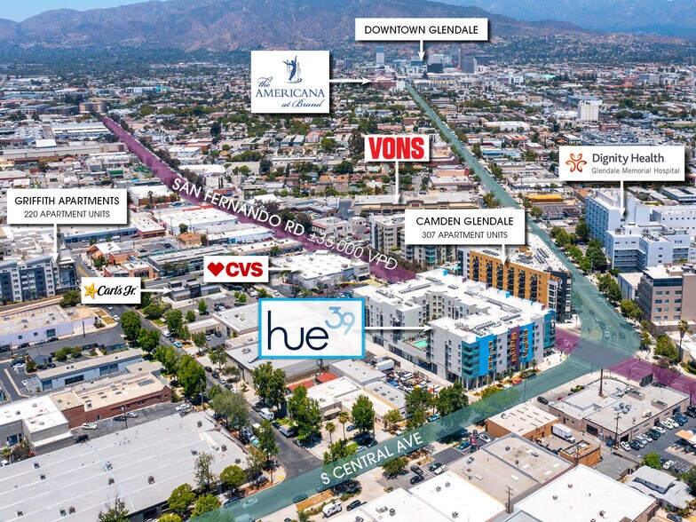 3909 San Fernando Rd, Glendale, CA à louer - Aérien - Image 2 de 4