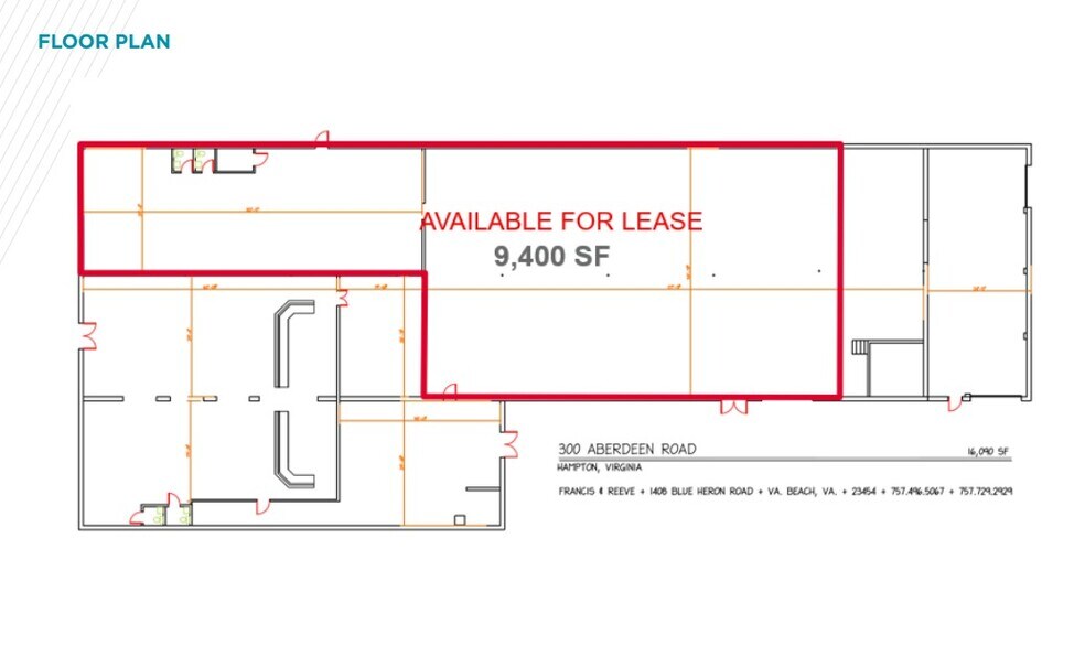 300 Aberdeen Rd, Hampton, VA for lease - Floor Plan - Image 2 of 3