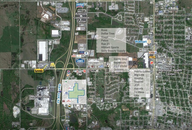 Plus de détails pour S 1-35 & Holiday Dr, Ardmore, OK - Terrain à vendre